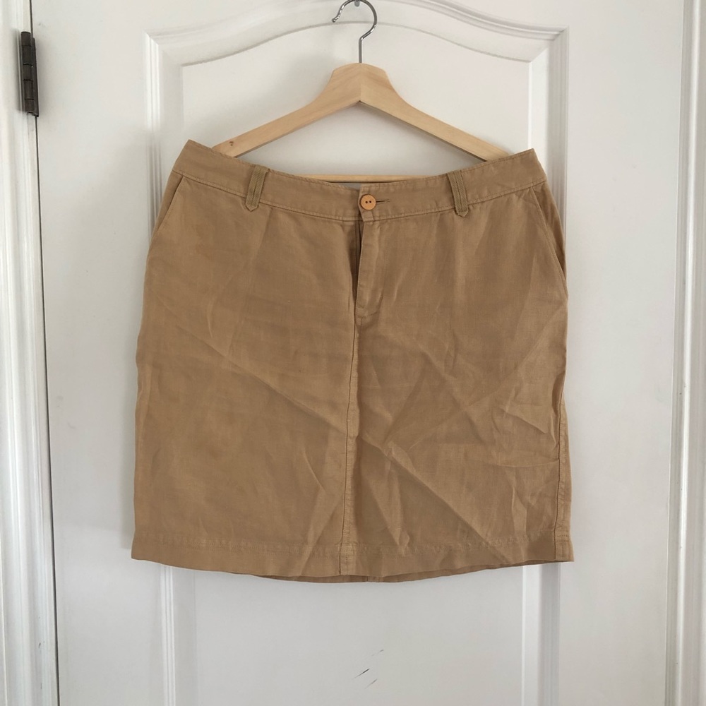 Linen Knee Length Skirt
